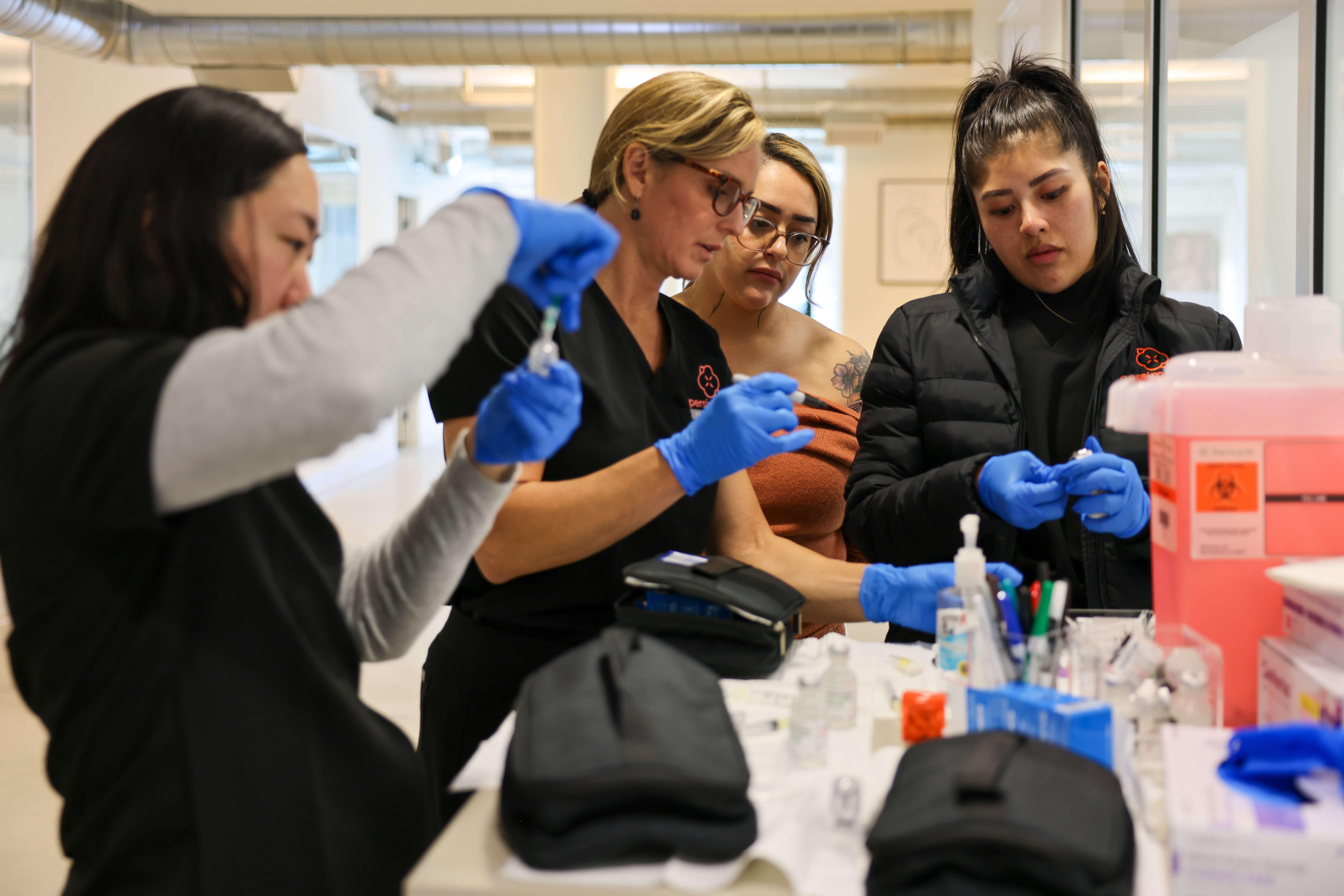 Persimmon hands-on training session with nurses